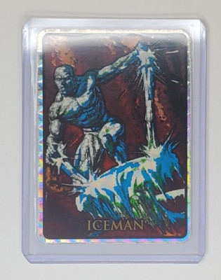 ICEMAN 1992 Marvel Masterpieces Vending Machine Sticker Prism Black Border