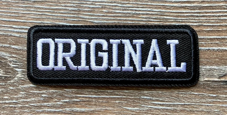 MARKENLOS Original Patch Aufnäher Bügelbild Spruch Text