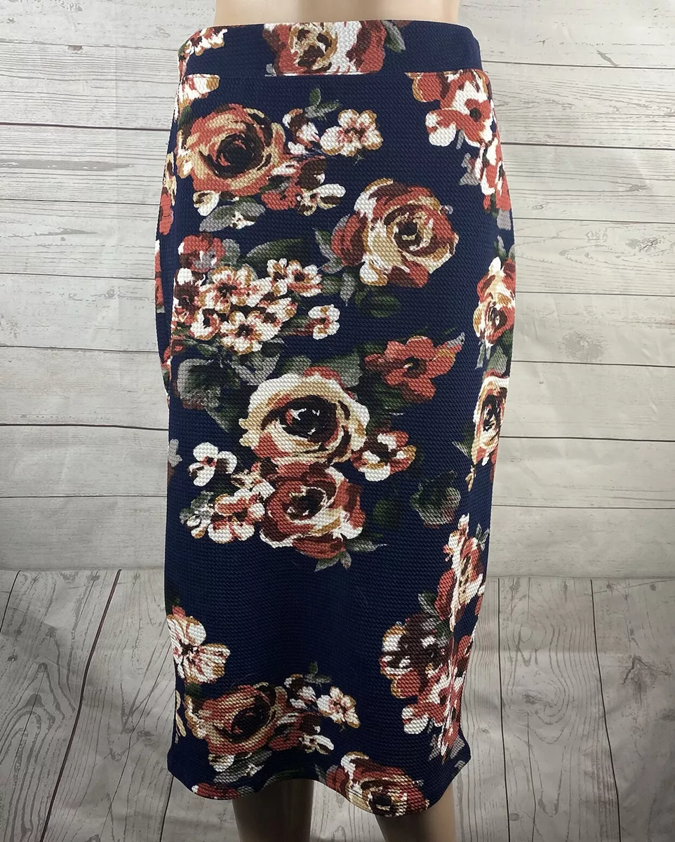 Brown floral 2025 pencil skirt