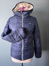 Lole Yoga Blue Duck Down Hooded Jacket Size Xs