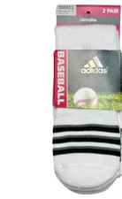 Adidas. Sports Solid White Cushioned OTC Socks, 2Pk. Size: 13C-4Y