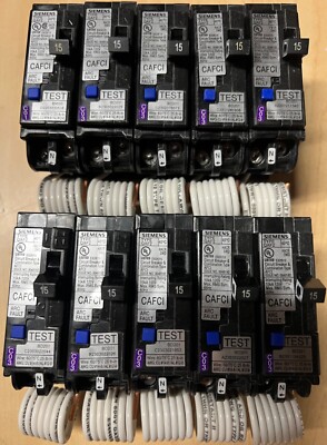 BOX OF 10 SIEMENS QA115AFC AFCI 15A BREAKER (with pigtail wire) NEW