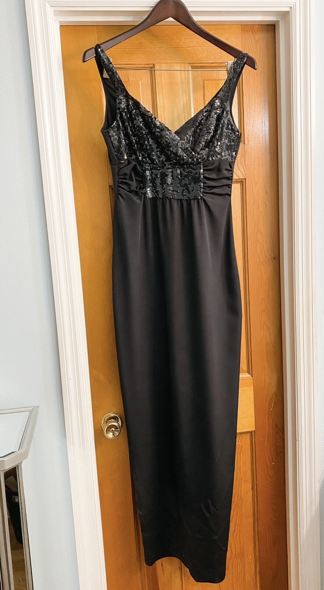 chetta b silk dress Chetta B Evening Green & Blue 100% Silk One-Shoulder Ruffle Dress