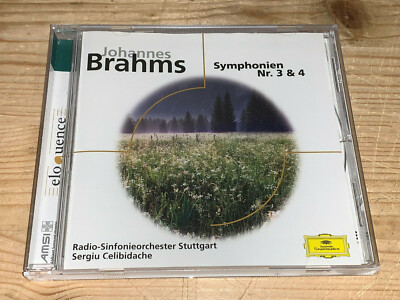 Brahms Symphonies 3 & 4 SERGIU CELIBIDACHE RSO STUTTGART DGG CD MINT