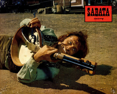 Sabata ORIGINAL Aushangfoto Lee Van Cleef / William Berger / Pedro Sanchez