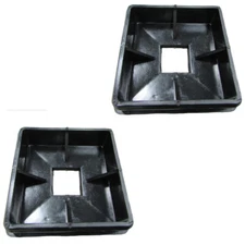 4" Square Rubber Bumper Plug End Cap Cover RV Camper Trailer 2 Pack