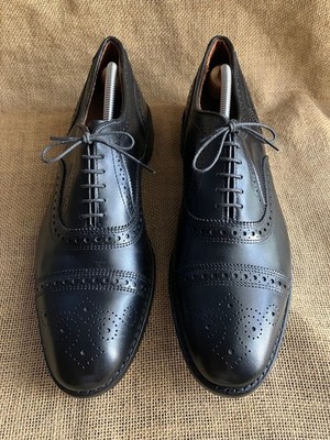 Allen Edmonds Strand Herren Schwarz Leder Kappe Zehe Oxford-Schuhe Größe US...