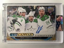 24-25 Clear Cut Hockey Canvas Signatures Rookie Auto CS-LS Logan Stankoven