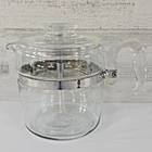 VINTAGE PYREX 6 Cup Glass Percolator / Stovetop Coffee Pot USA 7756 Mid-Century.