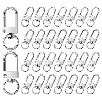 JJUNW 30 Pcs Metal Lobster Claw Clasp, Swivel Snap Key Chain Clip Hooks, Keyc...