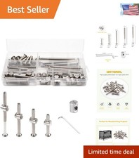 40pcs Zinc-Plated Furniture Hardware for Cribs - Complete Assortment Kit