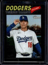 2026 Topps Heritage Yoshinobu Yamamoto Chrome Black Refractor #/77 Dodgers