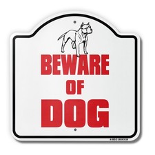 Beware Of Dog 18" X 18" Heavy-Gauge Aluminum Architectural Sign