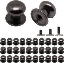 32pcs Mini Drawer Pulls, 0.37inch Small Knobs for Diameter 0.37, Black 