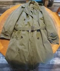 WW 2 U.S. Military Trench Coat with Liner (Long/Small Size) With Belt
