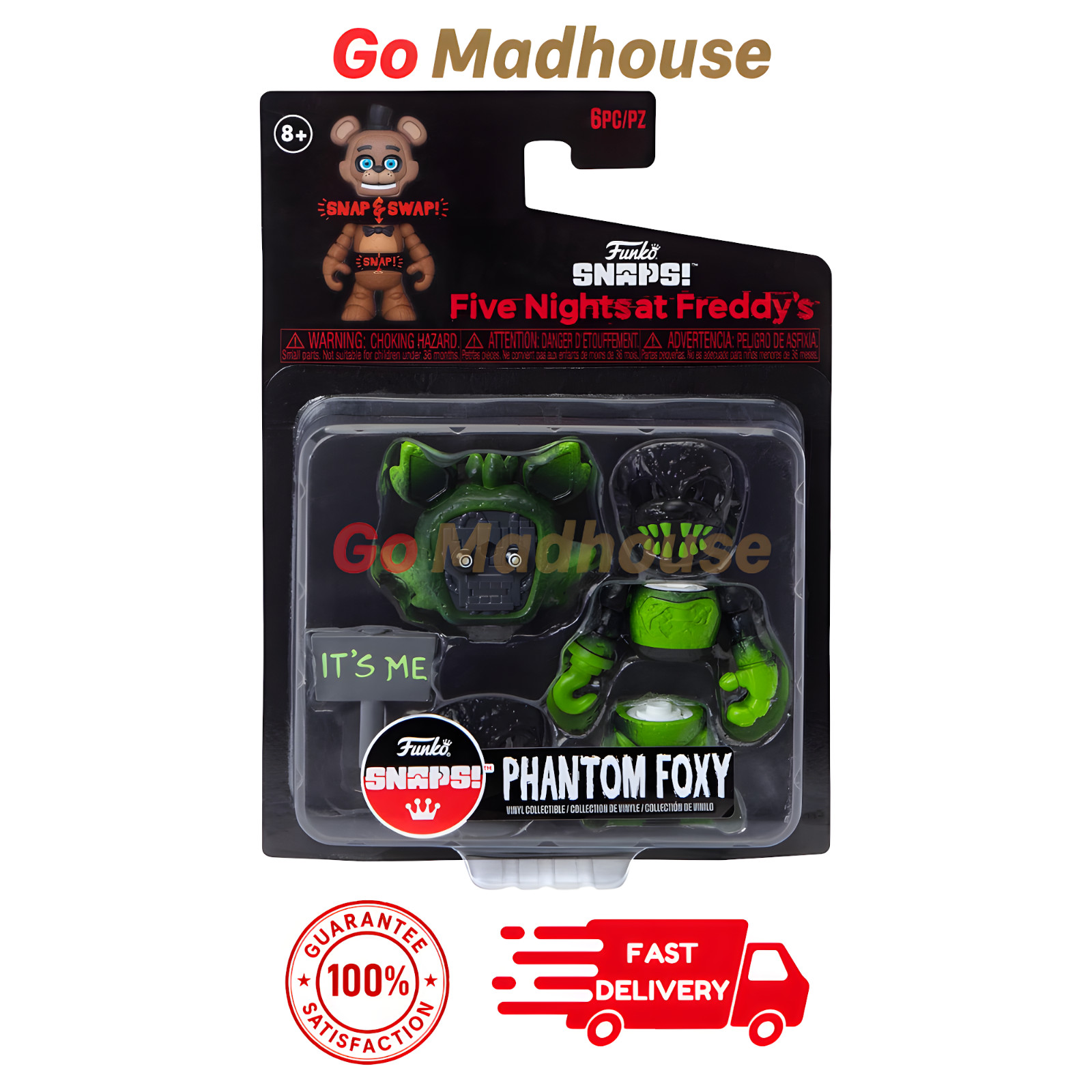 Figura Vinilo Funko Snaps Phantom Foxy FNAF Five Nights at Freddy’s Oficial