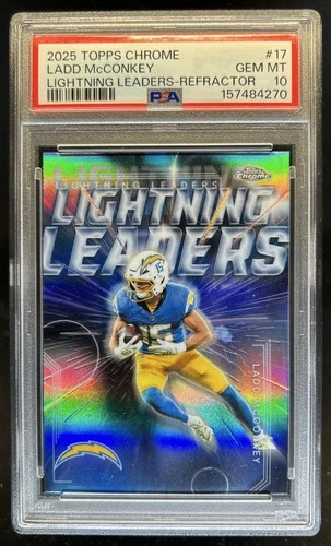 2025 Topps Chrome Ladd McConkey Base (PSA 10)