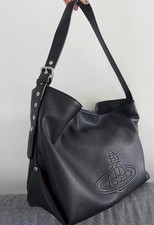Vivienne Westwood Black Tote Handbag Orb Embossed, Mint Condition