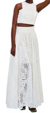 Qikaka Women's 2 PCS Lace Holes Tank Tops Bodycon Skirts Sexy Nightclub Party
