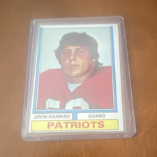 John Hannah #50 New England Patriots Football Sports Rookie Card. rookie card picture