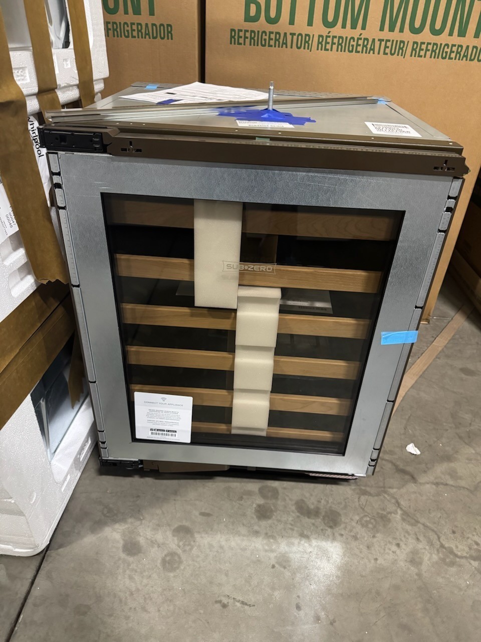 DEU2450WADAL-SUBZERO 24" ADA HEIGHT WINE FRIDGE LEFT HINGE PANEL READY OPEN BOX