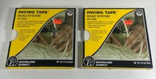 2x Woodland Scenics ST1455 Paving Tape Road System Model Train Layout Scenery