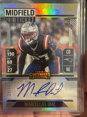 2024 Panini Contenders Midfield Ticket Marcellas Dial Auto /50