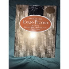 Vintage The Silkee Sheer Evan Picone Pantyhose Navy Small All Nude
