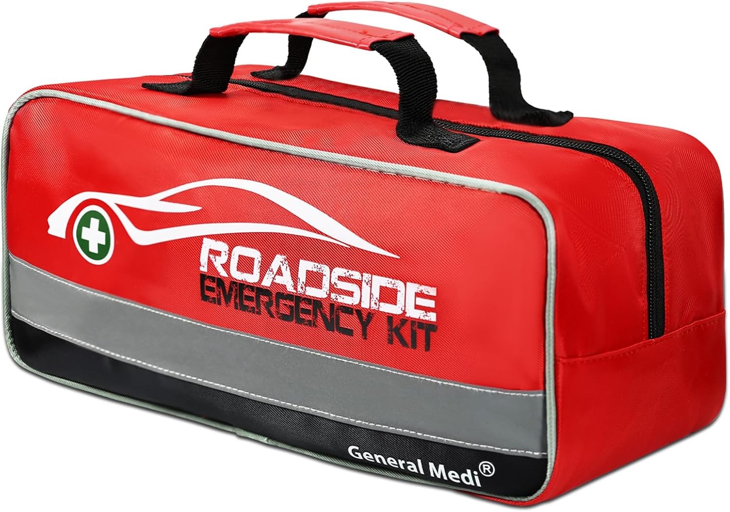 Roadside Car Emergency Kit 127-Pieces with First Aid, Jumper Cables, Tow Rope,