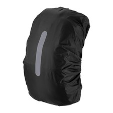 40-50L Waterproof Backpack Rain Cover Non-Slip Backpack Cover M Black