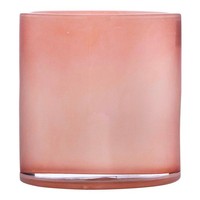 INNA-Glas Teelicht Glas Zylinder Sanya Earth, Rosa, 18Cm, Ø18Cm