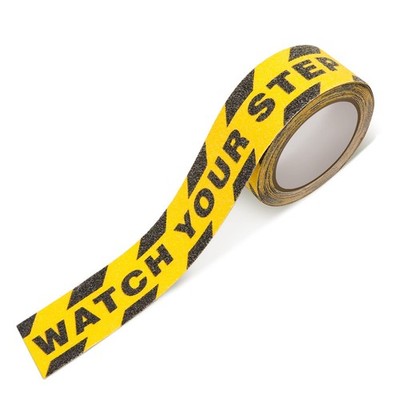 Watch Your Step Caution Tape 5 cm x 16,4 ft, rutschfestes Klebeband, Gelb/Sch...