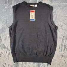 NWT-Clique Mens V-Neck Sweater Vest Black Sleeveless Knit MQS00003 New Small