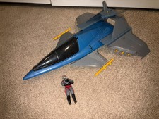 Vintage Hasbro GI Joe Cobra Hurricane VTOL Jet with Vapor Figure 100  Complete