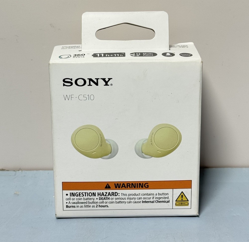 Sony WFC510Y Wireless Earbuds in Yellow with Noise Cancellation