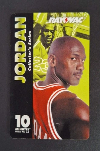 Michael Jordan Rayovac Collector's Series 10 Minute Prepaid Phone Card- Used