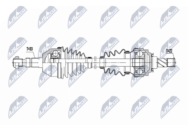 Antriebswelle NTY NPW-PL-180 FüR Opel Astra P10 Caravan Cdti-image