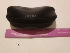 Vogue Sunglasses Eyeglasses Zip Close Clamshell Black Case Semi Hard shell