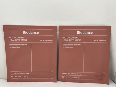 BIODANCE Bio-Collagen Real Deep Mask, Hydrogel Face Masks, 1.19 oz Ea, 2 PACK