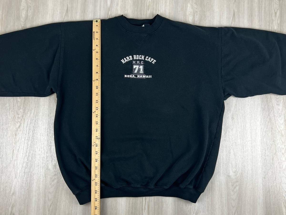Vintage 90s Hard Rock Cafe Kona Hawaii Embroidered Crewneck 