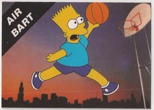 1990 Broder Bart Simpson Air Bart Michael Jordan Promo Card The Simpson