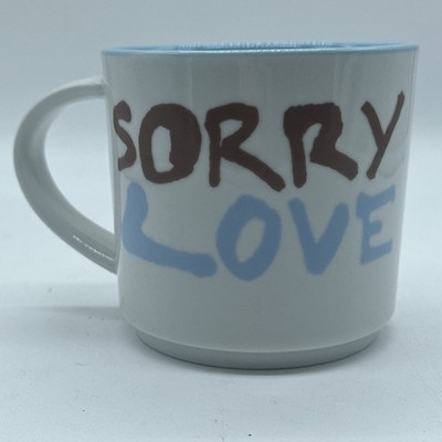 Jamie Oliver Sorry Love I ve Got A Headache Bottoms Up Tasse blau weiß 2007 brandneu
