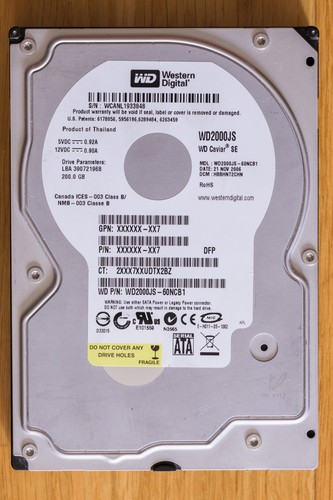 SATA Hard Drive 3.5" Western Digital Caviar Caviar SE WD2000JS 200GB - Working
