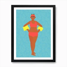 Nadadora Art Print Framed Wall Art Poster Canvas Print Picture