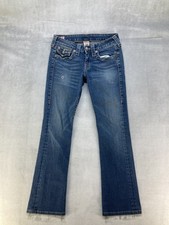 True Religion Becky Jeans Womens Size 27 Low Rise Boot Cut Flap Pocket Pants
