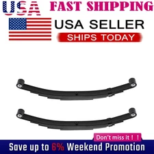 2Pcs Trailer Leaf Spring 4 Leaf Double Eye 1750lbs Cap for 3500lbs Axle PR4B