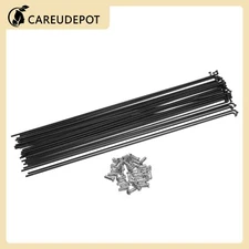 36pcs 13G J Bend Bicycle Steel Spokes 288mm 11.34" Cycle Spokes Nipples New