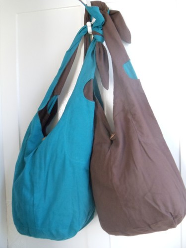 Wendbare Schlinge Tasche Fair Trade starker Baumwolleimer bunt Boho ethnisches Geschenk - Bild 33 von 36