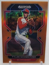 2022 Panini Prizm Draft Picks Tyler Schweitzer Orange Prismatic #10/50 No.PDP161