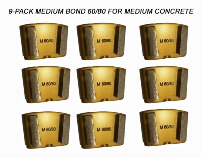 9-Pack! HTC Compatible Diamond Grinding Disc For Medium-Soft Surface,  60/80